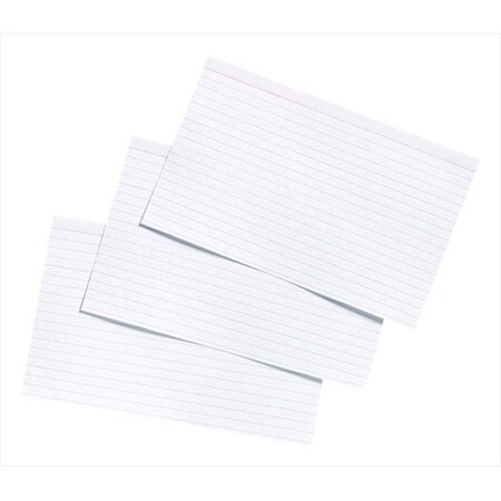5 x 8 in. Heavyweight Ruled Index Card44; White44; Pack - 100